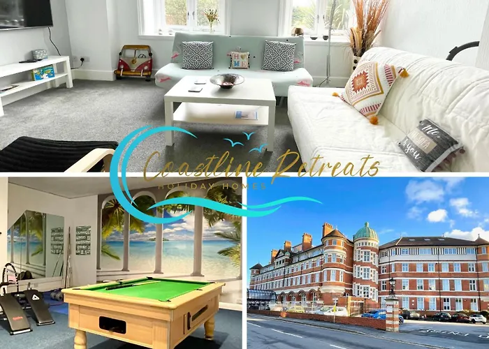 Burlington Mansions - Free Allocated Parking - 8 Mins Walk To The Beach - Gym - Pool Table - Brought To You By Coastline Retreats